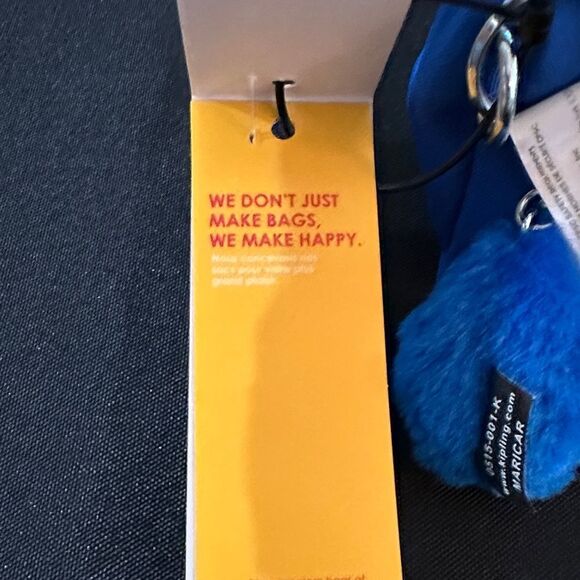 NWT Kipling Royal Blue Pouch w/ Monkey Keychain - Picture 13 of 14